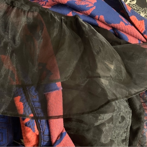 HD in Paris Blushed Blooms Blue/Pink Floral Fit & Flare Jacquard Dress Size L - Picture 14 of 15